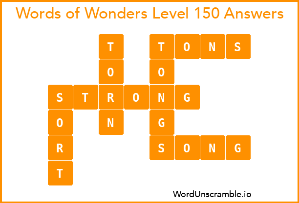 Words of Wonders Level 150 Answers