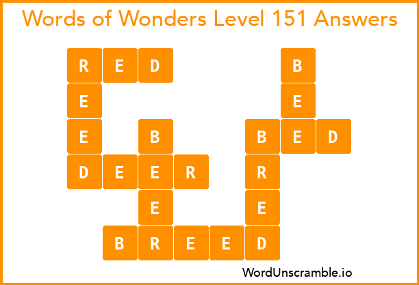 Words of Wonders Level 151 Answers