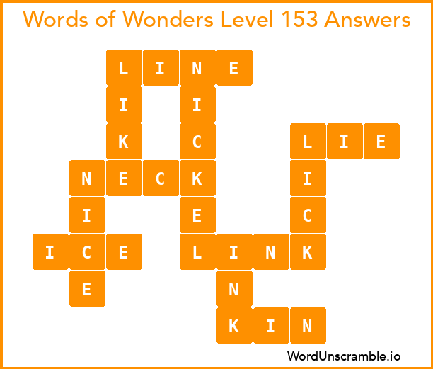 Words of Wonders Level 153 Answers