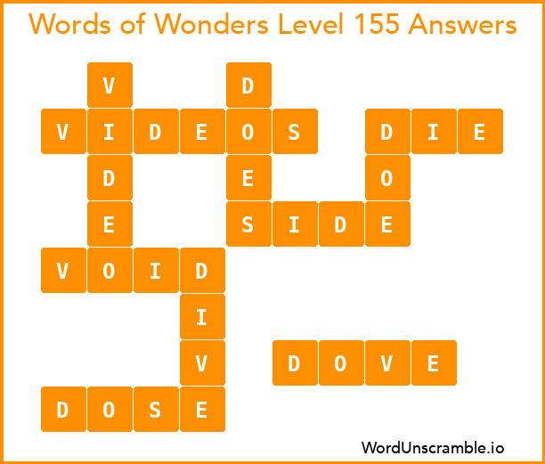 Words of Wonders Level 155 Answers