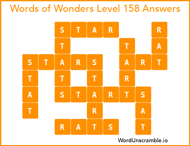 Words of Wonders Level 158 Answers
