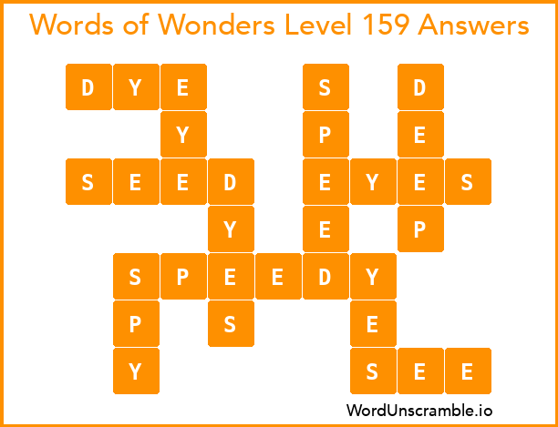 Words of Wonders Level 159 Answers
