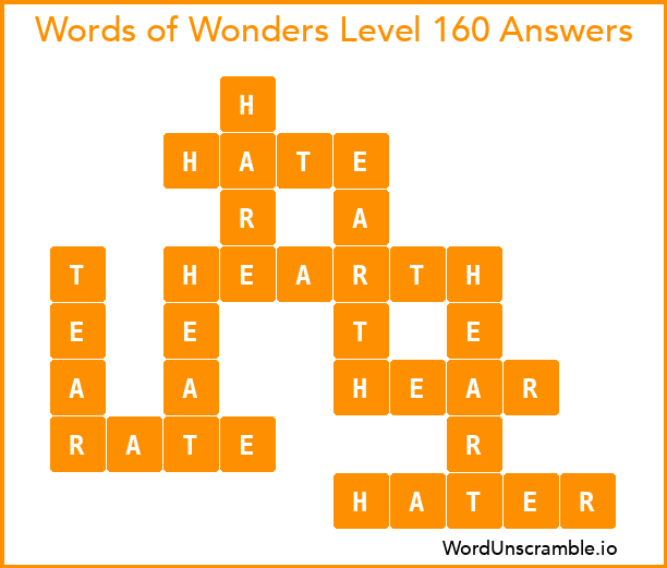 Words of Wonders Level 160 Answers