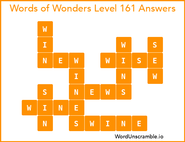 Words of Wonders Level 161 Answers