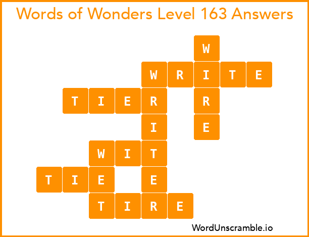 Words of Wonders Level 163 Answers