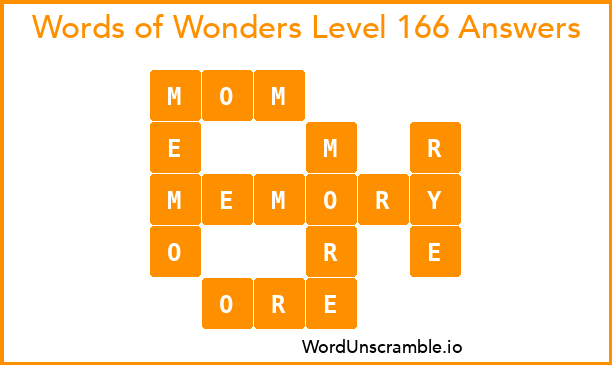 Words of Wonders Level 166 Answers