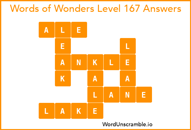 Words of Wonders Level 167 Answers