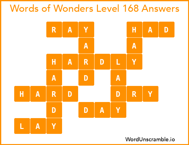 Words of Wonders Level 168 Answers