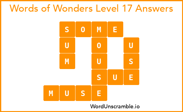 Words of Wonders Level 17 Answers