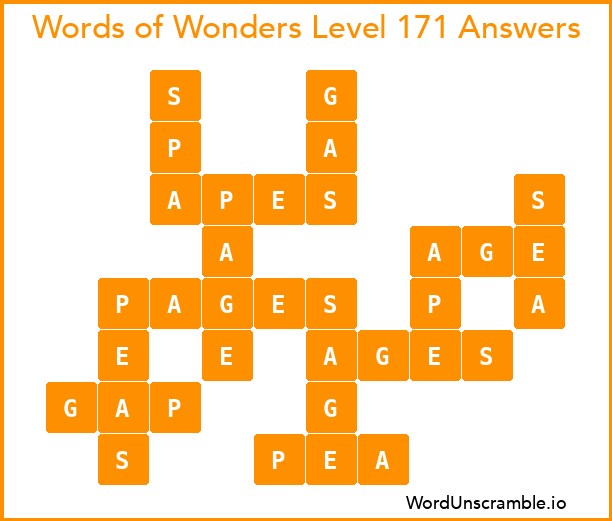 Words of Wonders Level 171 Answers