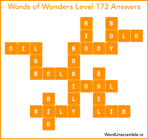 Words of Wonders Level 172 Answers