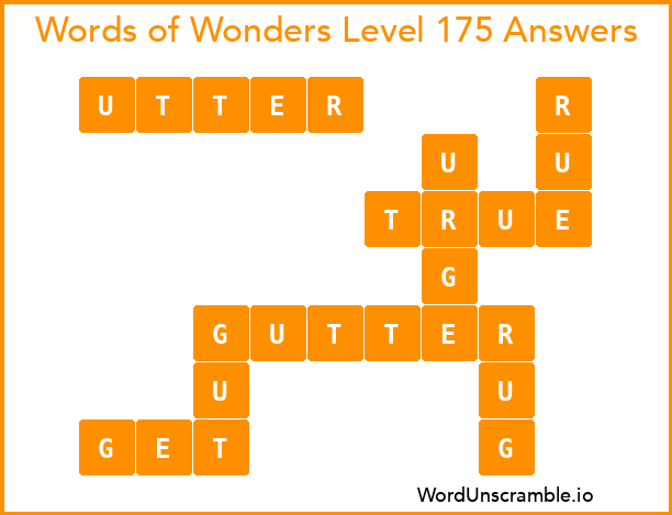 Words of Wonders Level 175 Answers