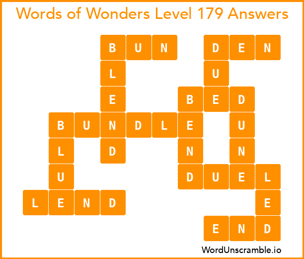 Words of Wonders Level 179 Answers