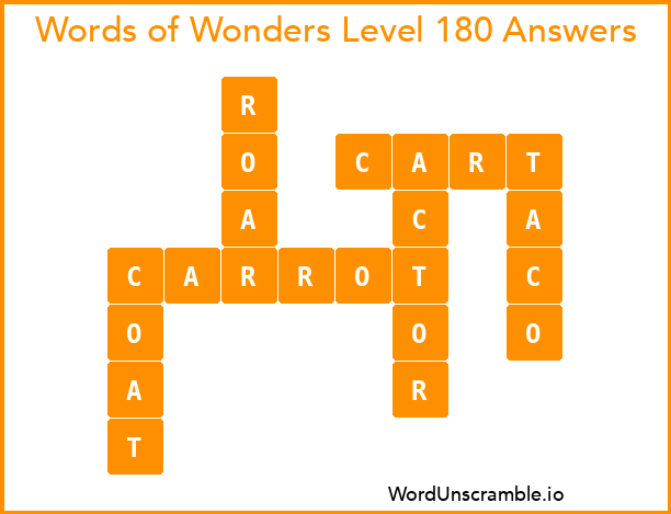 Words of Wonders Level 180 Answers
