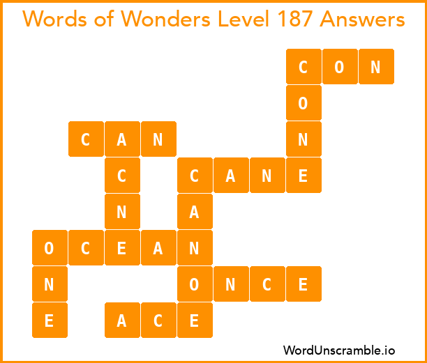 Words of Wonders Level 187 Answers