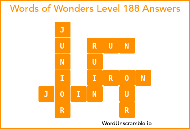Words of Wonders Level 188 Answers