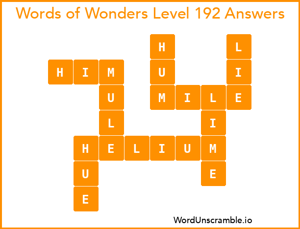 Words of Wonders Level 192 Answers