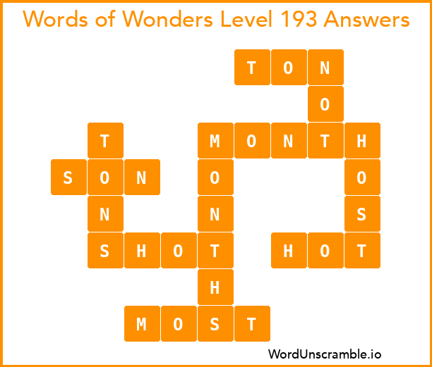 Words of Wonders Level 193 Answers