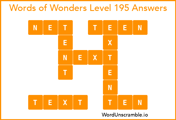 Words of Wonders Level 195 Answers