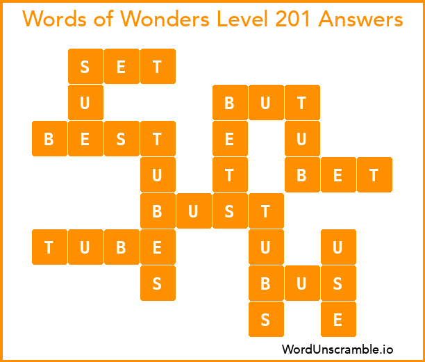 Words of Wonders Level 201 Answers