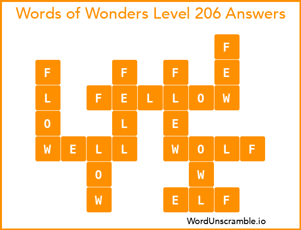 Words of Wonders Level 206 Answers