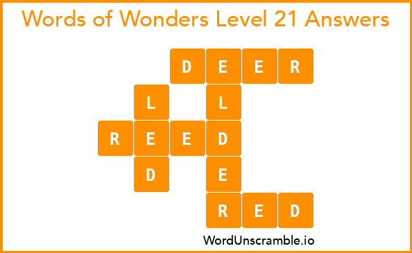 Words of Wonders Level 21 Answers