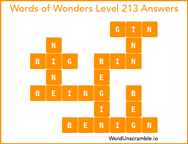 Words of Wonders Level 213 Answers