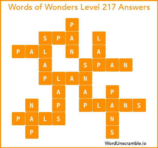 Words of Wonders Level 217 Answers