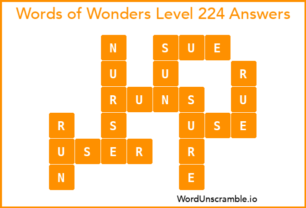 Words of Wonders Level 224 Answers