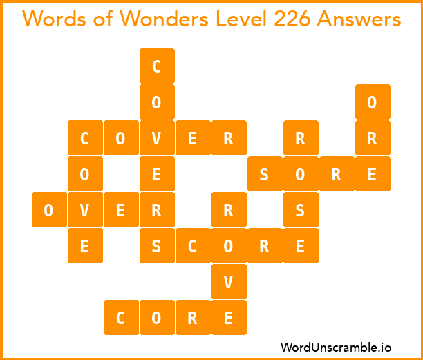 Words of Wonders Level 226 Answers