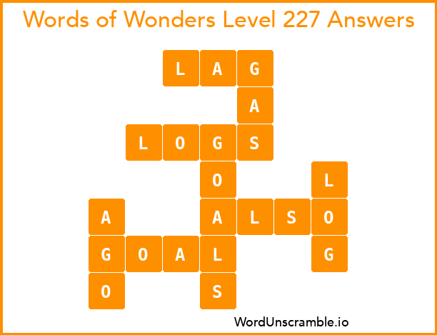 Words of Wonders Level 227 Answers