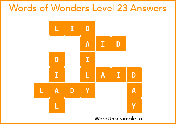Words of Wonders Level 23 Answers