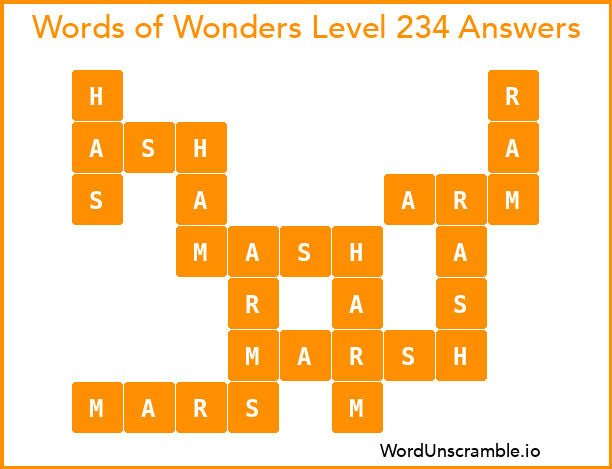 Words of Wonders Level 234 Answers