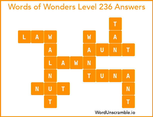 Words of Wonders Level 236 Answers