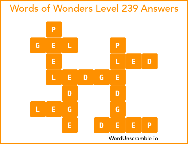 Words of Wonders Level 239 Answers