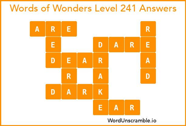 Words of Wonders Level 241 Answers