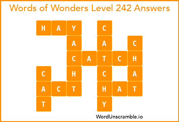 Words of Wonders Level 242 Answers
