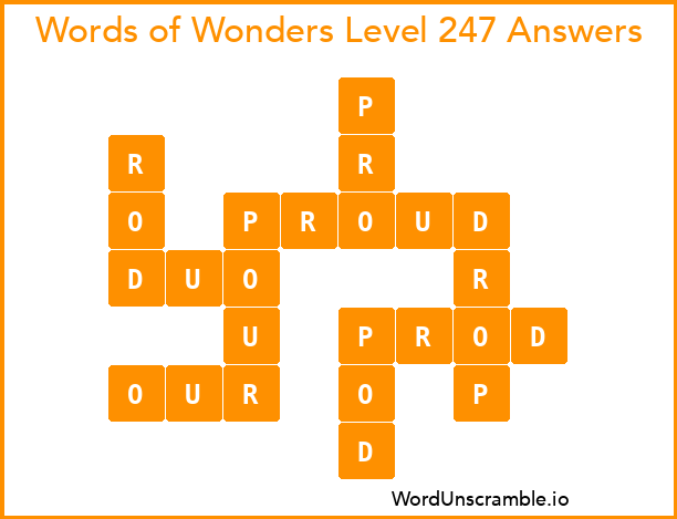Words of Wonders Level 247 Answers
