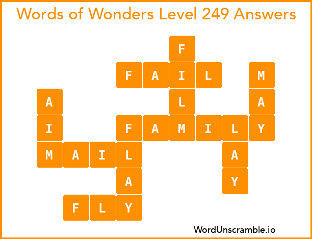 Words of Wonders Level 249 Answers