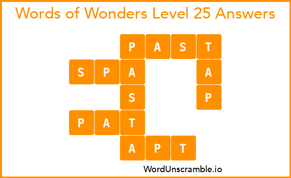 Words of Wonders Level 25 Answers