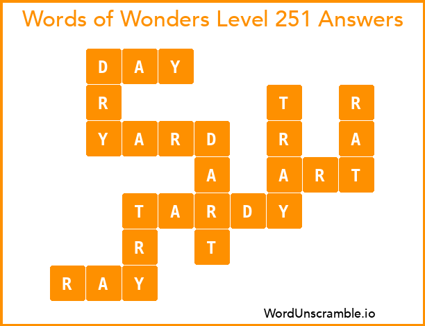 Words of Wonders Level 251 Answers