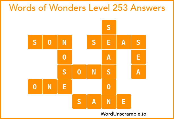 Words of Wonders Level 253 Answers