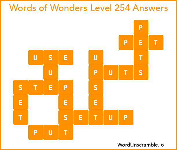 Words of Wonders Level 254 Answers