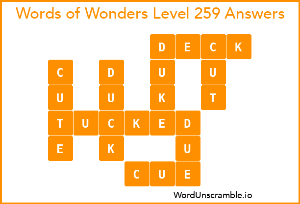 Words of Wonders Level 259 Answers