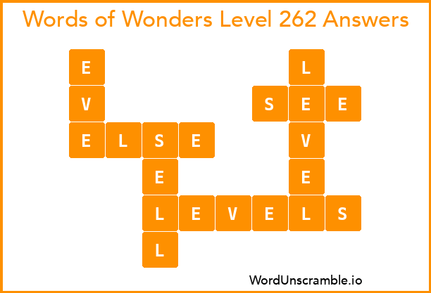 Words of Wonders Level 262 Answers