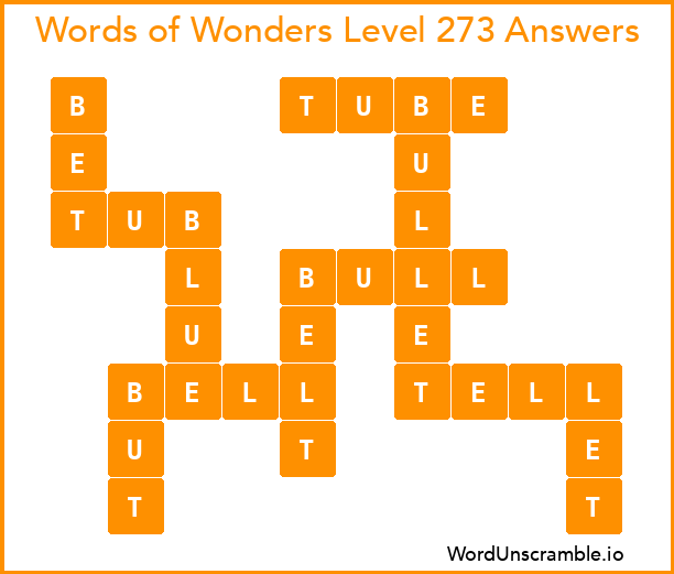Words of Wonders Level 273 Answers