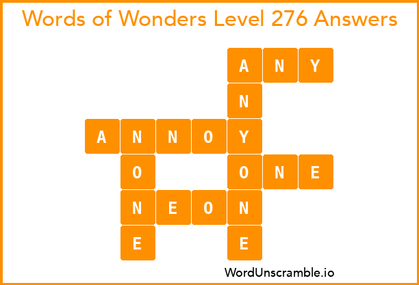 Words of Wonders Level 276 Answers