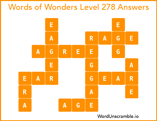 Words of Wonders Level 278 Answers