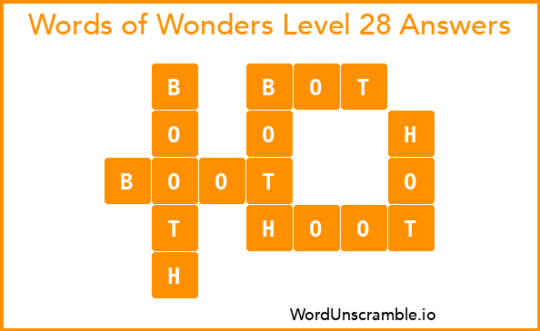Words of Wonders Level 28 Answers