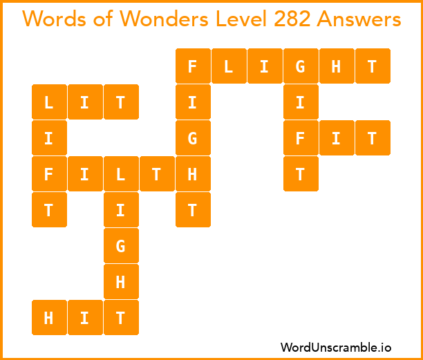 Words of Wonders Level 282 Answers